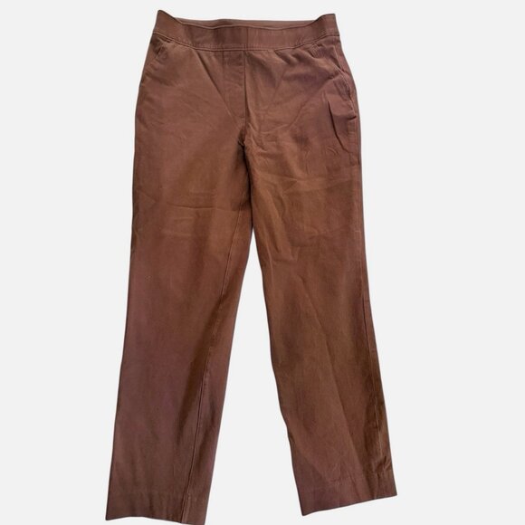Spanx On-The-Go Ankle Slim Straight Pull On Pants Bronze Glow Women's size M - Picture 4 of 8